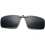 Sonnenbrille ohne Rahmen Clip Überbrille mit Klicksystem Brillen Aufsatz schwarz 