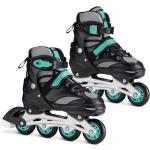 Navaris Inline Skates für Jungen & Mädchen - Inline Rollerblades Rollschuhe größenverstellbar - Inlineskates mit Werkzeugsatz - Größe einstellbar - Hellblau