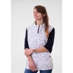 Reduzierte Weiße Casual Stehkragen Wendewesten mit Reißverschluss aus Polyester für Damen Größe XL 