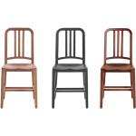 Marineblaue emeco Chairs Nachhaltige Designer Stühle aus Massivholz 