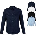 Blaue Bügelfreie Blusen aus Baumwolle trocknergeeignet für Damen Größe M 