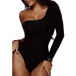 Schwarze Elegante Schulterfreie Damenbodies aus Polyester Größe L für den für den Sommer 