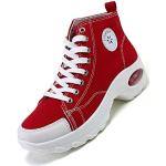 Rote Casual High Top Sneaker & Sneaker Boots aus Stoff für Damen Größe 39 
