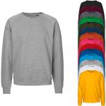 Hellblaue Neutral Fashion Bio Nachhaltige Herrensweatshirts aus Baumwolle Größe M 