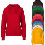 Rote Neutral Fashion Bio Nachhaltige Damenhoodies & Damenkapuzenpullover aus Baumwolle mit Kapuze Größe XS für den für den Winter 