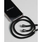 NECKLACY Handykette Handyhülle zum umhängen - für iPhone 11 Pro - Case / Handyhülle mit Band zum umhängen - Trageband Hals mit Kordel - Smartphone Necklace, All Black