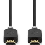 Anthrazitfarbene Nedis HDMI-Kabel aus PVC 
