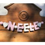 Rosa Shabby Chic Holzbuchstaben Kinderzimmer aus Holz 