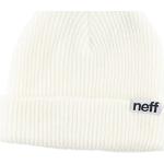 Weiße NEFF Headwear Fold Strickmützen Handwäsche für Herren Einheitsgröße 