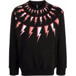 Neil Barrett Sweatshirt mit Blitz-Print - Schwarz