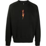 Neil Barrett Sweatshirt mit Flammen-Print - Schwarz