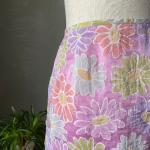 Bunte Blumenmuster Vintage Festliche Röcke aus Seide für Damen für den für den Winter 