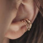 Nickelfreie Goldene Nachhaltige Ear Cuffs & Ohrklemmen für Damen 