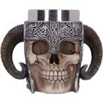 Nemesis Now Wikinger-Totenkopf Krug / Bierkrug 19 cm - Viking Skull Tankard -