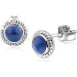 Blaue Nenalina Diamant Ohrringe aus Silber für Damen 