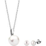 Silberne Elegante Schmuck Sets mit Echte Perle für Damen 