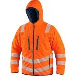 Orange Warnschutzjacken mit Reißverschluss aus Nylon mit Reflektoren für Herren Größe M für den für den Winter 