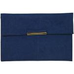 Marineblaue Unifarbene Clutches aus Polyester mit Handyfach für Damen 