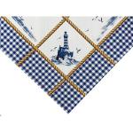 Blaue Motiv Maritime Mitteldecken mit Leuchtturm-Motiv aus Polyester 1-teilig 