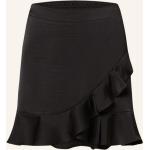 Schwarze Neo Noir Mini Slip Skirts & Satinröcke mit Volants aus Satin für Damen Größe M 