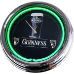 Grüne Retro Guinness Quarzwecker metallic 
