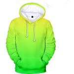Neongrüne Hip Hop Damenhoodies & Damenkapuzenpullover aus Polyester Handwäsche Größe 4 XL für den für den Herbst 