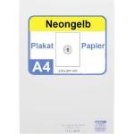 Neonpapier 100x DIN A4 Kopierpapier Neongelb - in Neon Farbe Fluo Gelb