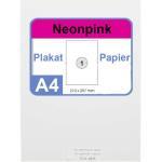 Neonpapier 100x DIN A4 Kopierpapier Neonpink - in Neon Farbe Fluo Pink