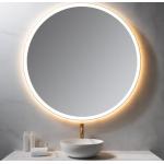 Silberne Runde Lichtspiegel & Leuchtspiegel 120 cm 