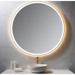 Silberne Runde Lichtspiegel & Leuchtspiegel 120 cm 