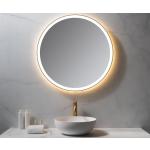 Silberne Runde Lichtspiegel & Leuchtspiegel 80 cm 