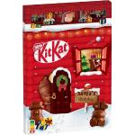 KitKat NESTLÉ KITKAT Adventskalender Schokolade mit 3D-Effekt, Weihnachtskalender mit 24 Schokoladenfiguren und Kugeln mit Knusperstückchen, 1er Pack (1 x 208g)