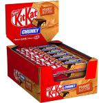 Kitkat NESTLÉ KITKAT CHUNKY Peanut Butter Schokoriegel, Knusper-Riegel mit Erdnusscreme & knuspriger Waffel, 24er Pack (24 x 42g)