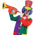 NET TOYS Aufblasbare Tuba Trompete Clown rot Zirku