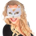 Weiße NET TOYS Catwoman Tiermasken für Damen Einheitsgröße 
