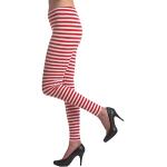 Rote Gestreifte NET TOYS Karneval-Strümpfe & Fasching-Socken für Damen Größe 49 