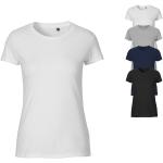 Graue Bio T-Shirts aus Baumwolle für Damen Größe XL 