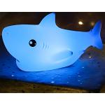 Reduzierte Gelbe Kinder Nachttischlampen mit Hai-Motiv aus Silikon wiederaufladbar 