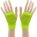 Neongrüne Buttinette Faschingshandschuhe aus Polyamid 