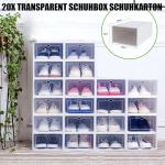 Reduzierte Weiße Schuhboxen aus Kunststoff mit Schublade 