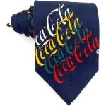 Blaue Vintage Coca Cola Coca Cola Seidenkrawatten aus Seide für Herren 