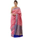 Pinke Ethno Saris aus Seide für Damen für Partys 