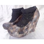 Bunte Desigual Ankle Boots & Klassische Stiefeletten aus Textil für Damen Größe 39 