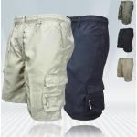 Armeegrüne Cargo-Shorts aus Baumwollmischung für Herren Größe 3 XL für den für den Sommer 