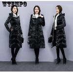 Oversize Winddichte Daunenjacken mit Kapuze mit Reißverschluss aus Polyester Handwäsche für Damen Größe XXL für den für den Winter 