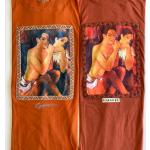 Bestickte Vintage T-Shirts aus Baumwolle Handwäsche für Herren Einheitsgröße 