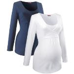 Umstandsshirt NEUN MONATE "Schwangerschaft und Stillzeit" blau (marine, weiß) Damen Shirts Umstandsshirts