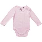 Pinke Langärmelige Neutral Fashion Bio Nachhaltige Langarm-Strampler aus Baumwolle für Babys Größe 92 