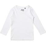 Weiße Casual Langärmelige Neutral Fashion Bio Longsleeves für Kinder & Kinderlangarmshirts Größe 92 