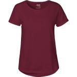Bordeauxrote Neutral Fashion Bio T-Shirts für Damen Größe M für den für den Sommer 